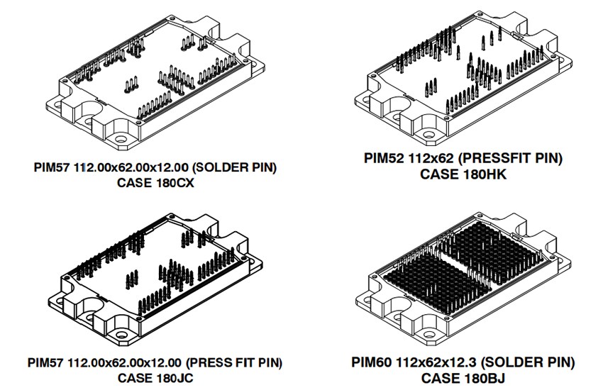 Mechanical Drawing - onsemi NXH600N10x 3-Level NPC Inverter Modules